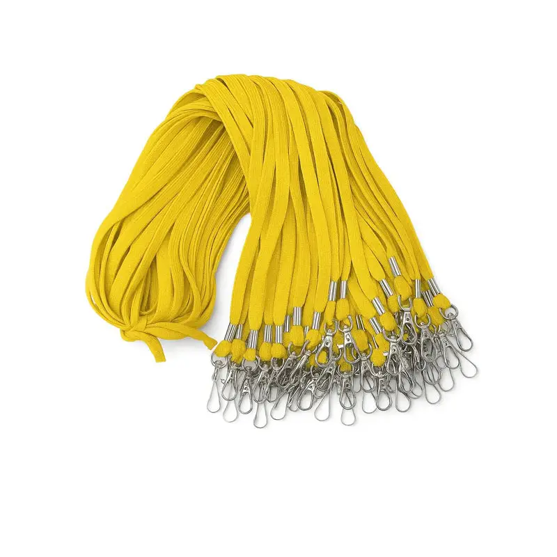 Lanyard Fancy Dori With Swivel J-Hook for ID Card 4 Fancy-dori-Jhook-Yellow.webp